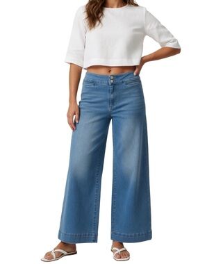 Odyn High Rise Wide Leg Light Wash Jeans Size 28 NWT